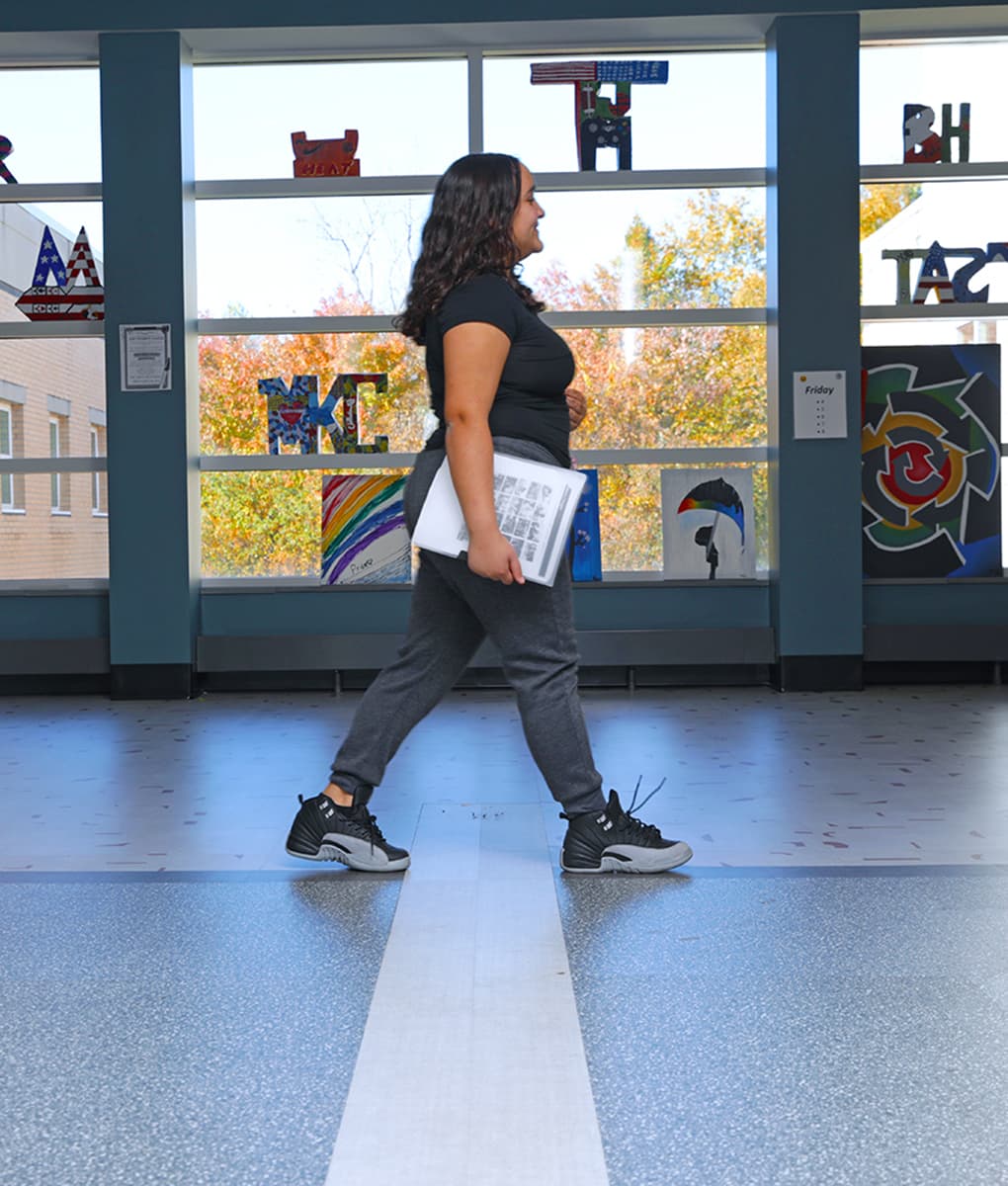 Student in Hallway